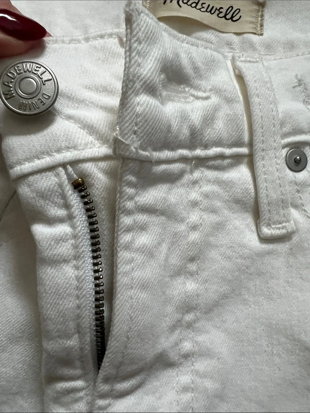 Madewell White Perfect Vintage Straight Leg Jeans Size 26 New With Tags NWT